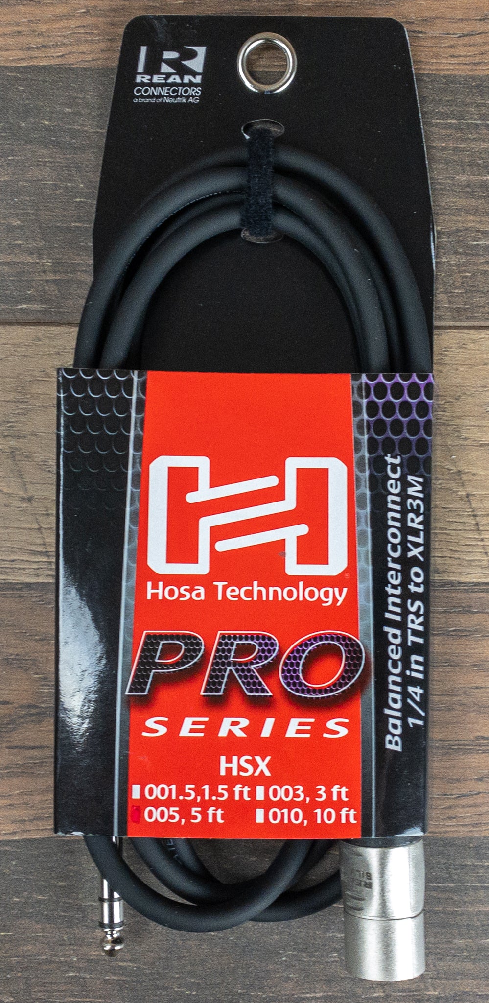 Hosa HSX-005 Pro Series 5 ft. 1/4 TRS - XLRM Balanced Interconnect Patch Cable