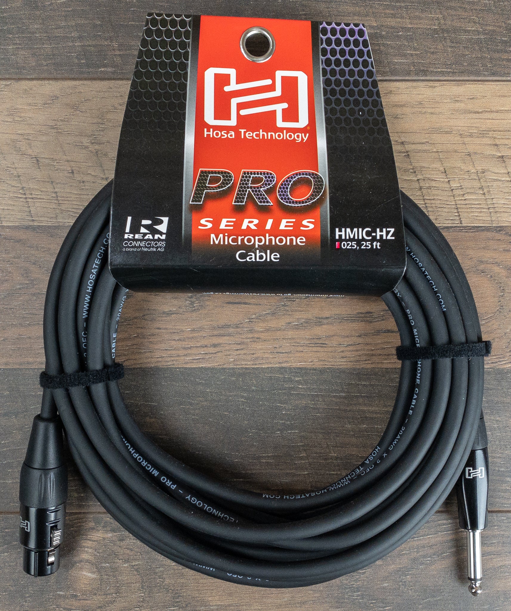 Hosa HMIC-025HZ Pro Series 25ft. Hi-Z Microphone Cable w/1/4-XLR REAN Connectors