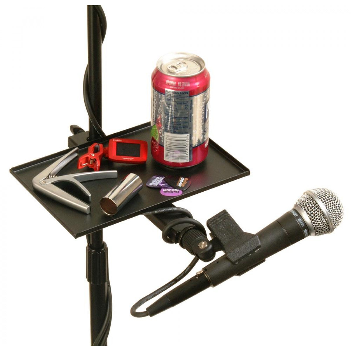 On-Stage MST1000 U-mount® Mic Stand Tray w/Threaded Secondary Mic Holder Mount