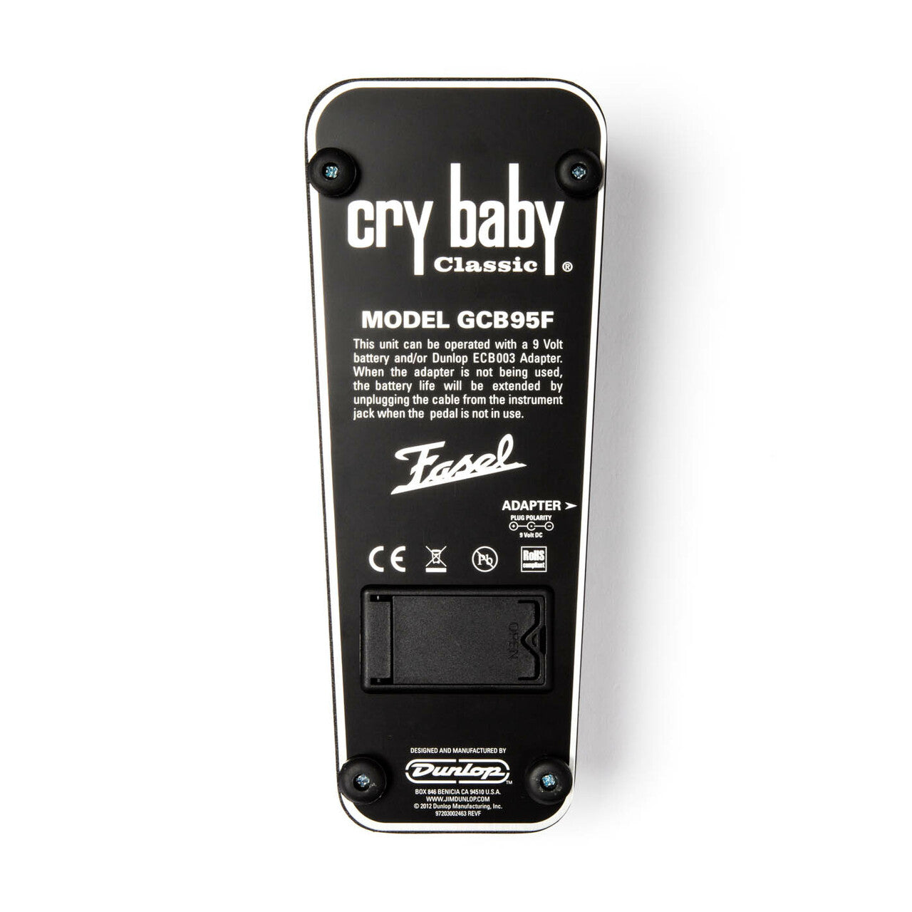 Dunlop GCB95F Cry Baby Classic Wah Pedal w/ Original Italian Made Fasel Inductor