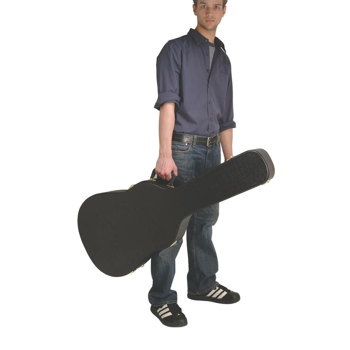 On Stage GCA5000B Hardshell Acoustic Guitar Case Fits Most 6 & 12 Stri –  Tegeler Music