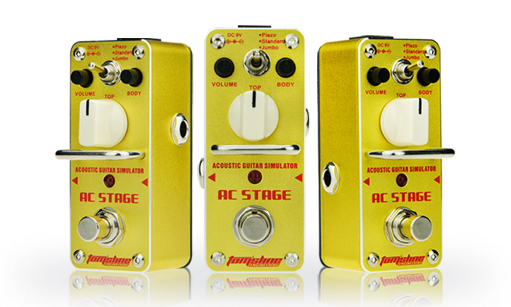 Tom'sline AAS-3 AC Stage Guitar Effects Pedal Simulates 3 Acoustic Gui