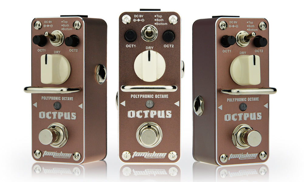 octopus pedal Tom'sline AOS-3 OCTPUS Polyphonic Octave Mini Guitar Effects Pedal wit – Tegeler Music