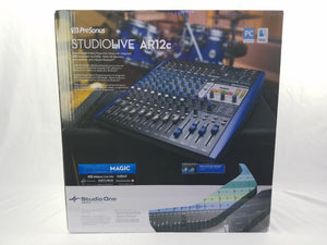 PreSonus StudioLive AR12c USB-C Digital/Analog Mixer for Stage/Studio/Podcasting