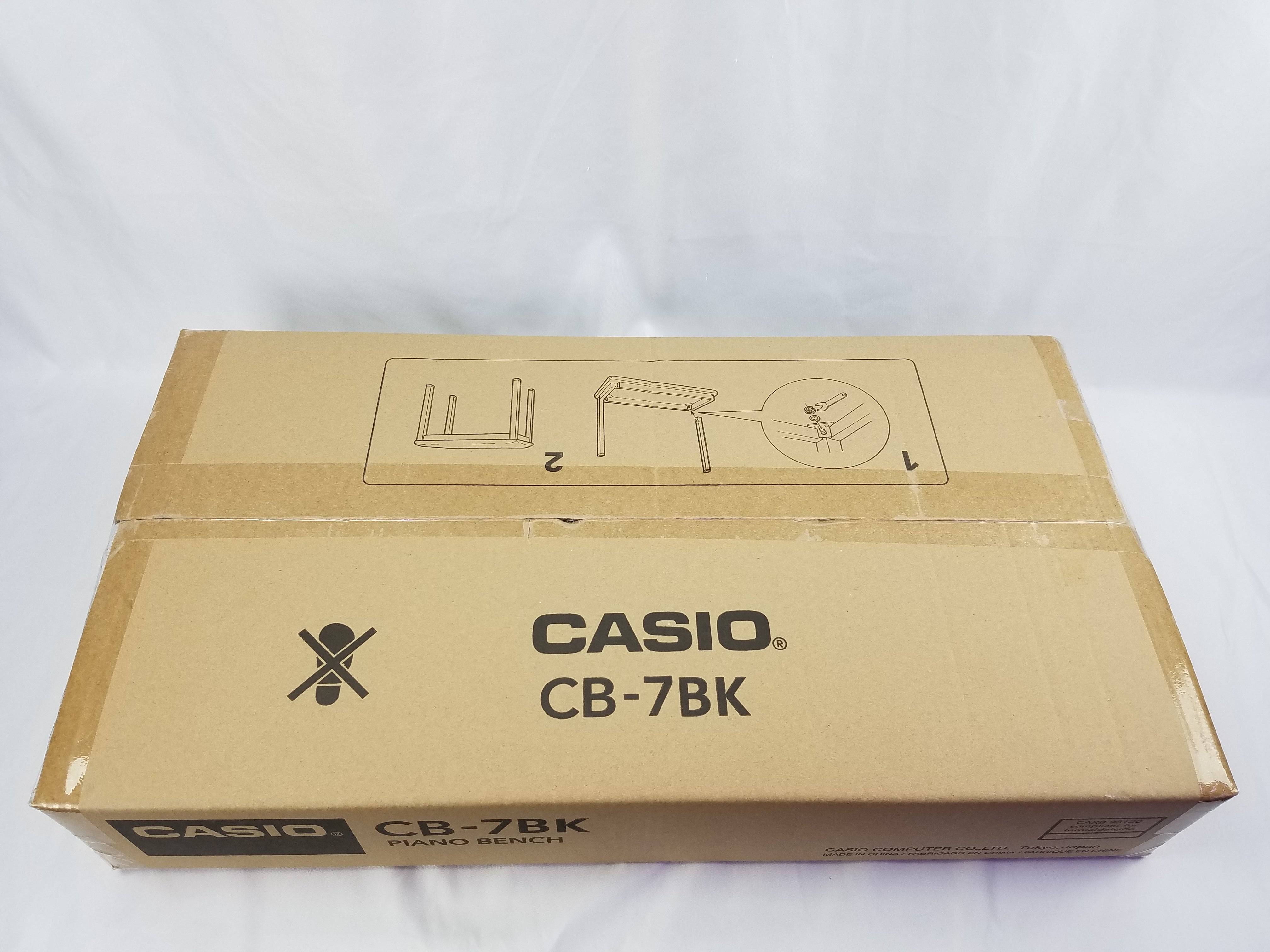 Casio CB-7BK Piano Bench w/ Padded Seating and Metal Frame