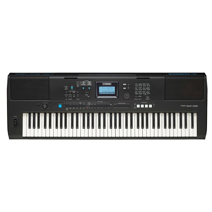Yamaha PSR-EW425 76 Key Portable Arranger Keyboard w/Power Supply & Music Rest