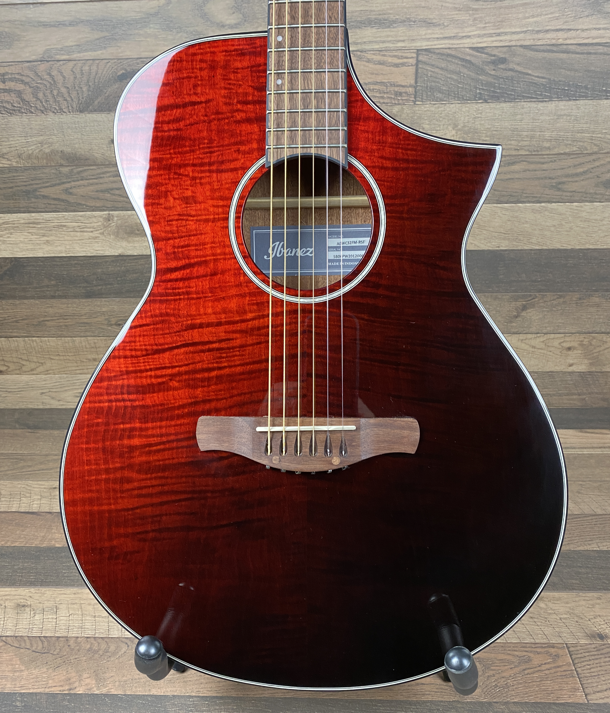Ibanez AEWC32FM-RSF Thin Body Acoustic Electric Guitar Red Sunset Fade High Gloss