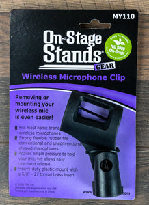 On-Stage MY110 Unbreakable Rubber Wireless Microphone Clip