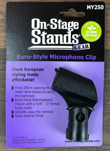 On-Stage MY250 Plastic Euro-Style Microphone Clip