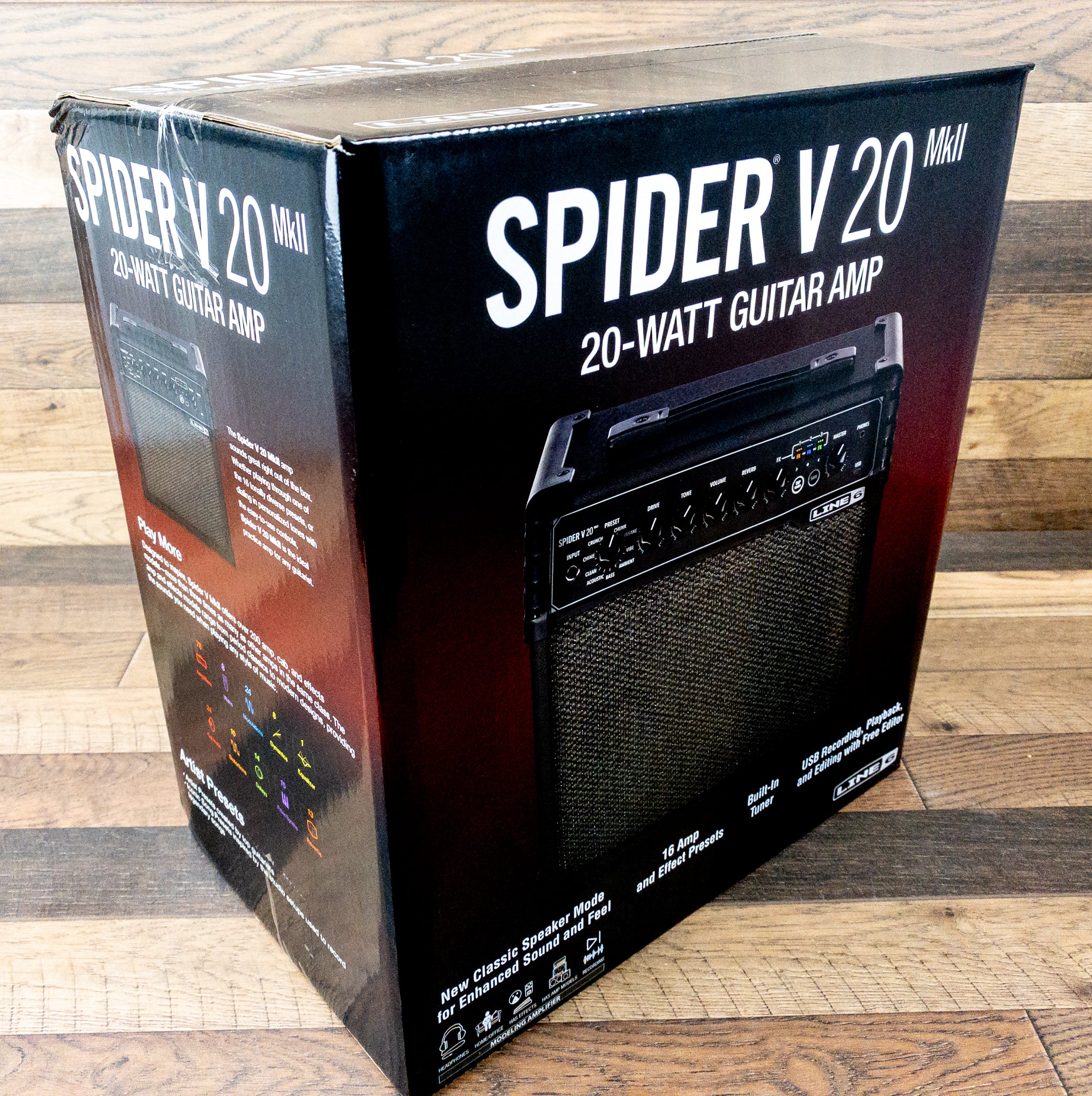 Line 6 Spider V20 MKII 20 Watt Combo Guitar Amplifier with 8" Speaker & USB Port