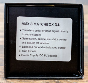 Tom'sline AMX-3 MATCHBOX D.I. Direct Box with Cabinet Simulator Mini Pedal Size