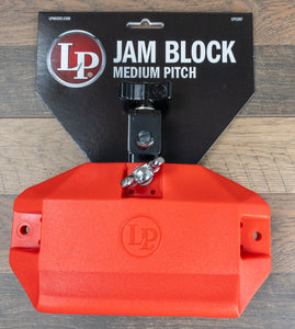 LP 1207 Jam Block Medium Pitch from Latin Percussion Includes Clamp - Red