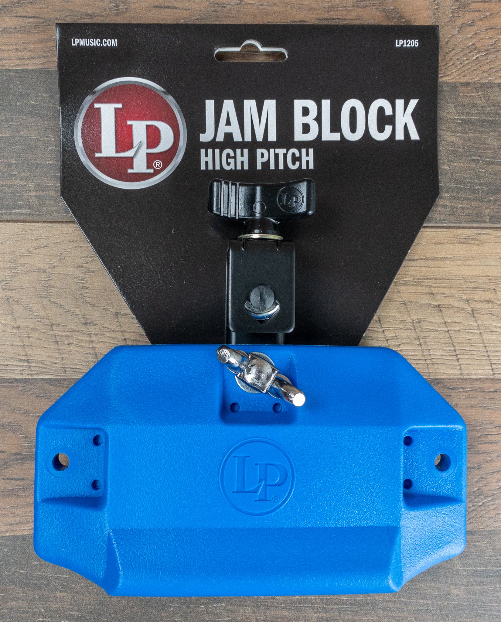 LP 1205 Jam Block High Pitch from Latin Percussion Includes Clamp - Blue