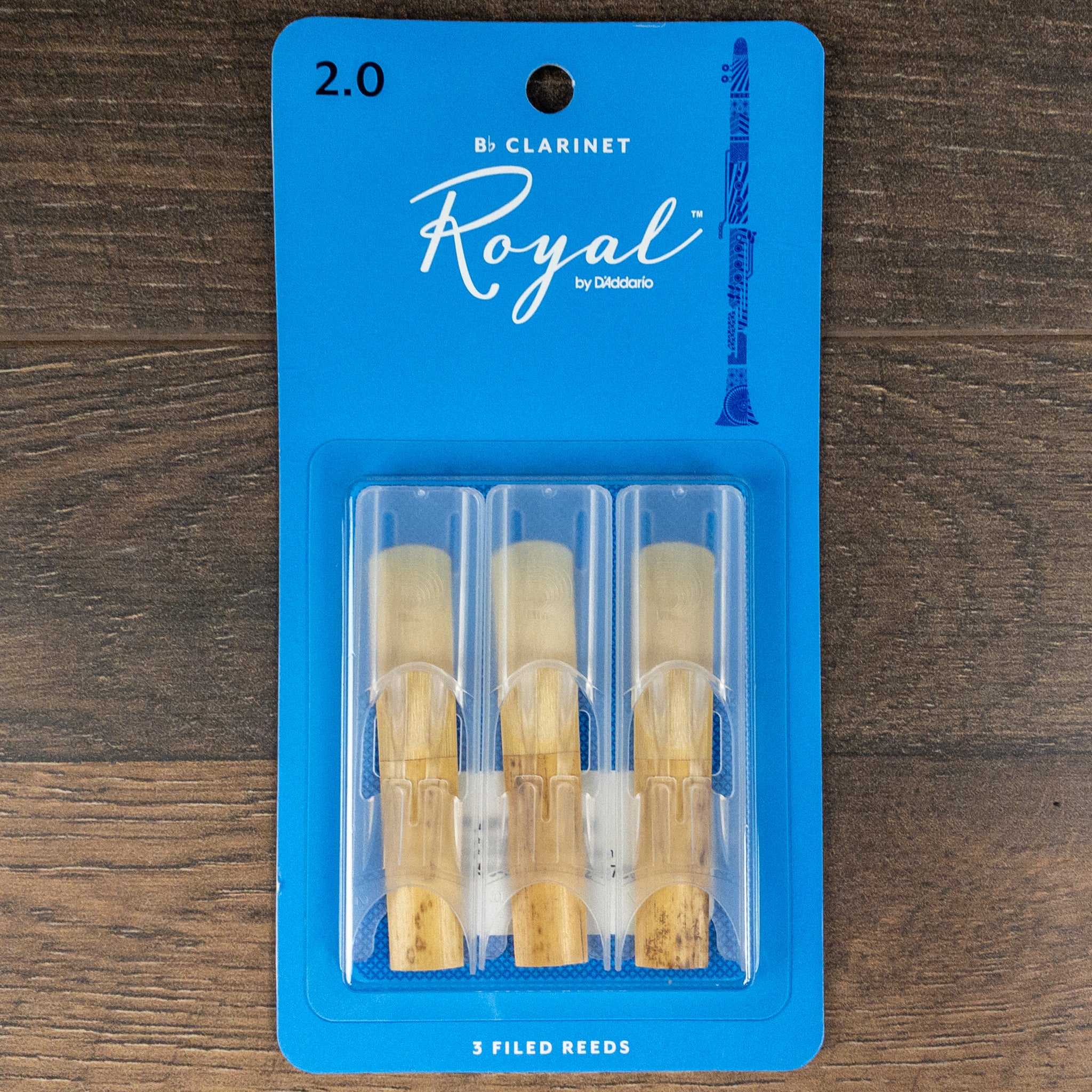 Rico Royal Bb Clarinet Reeds 3 Pack by D'Addario