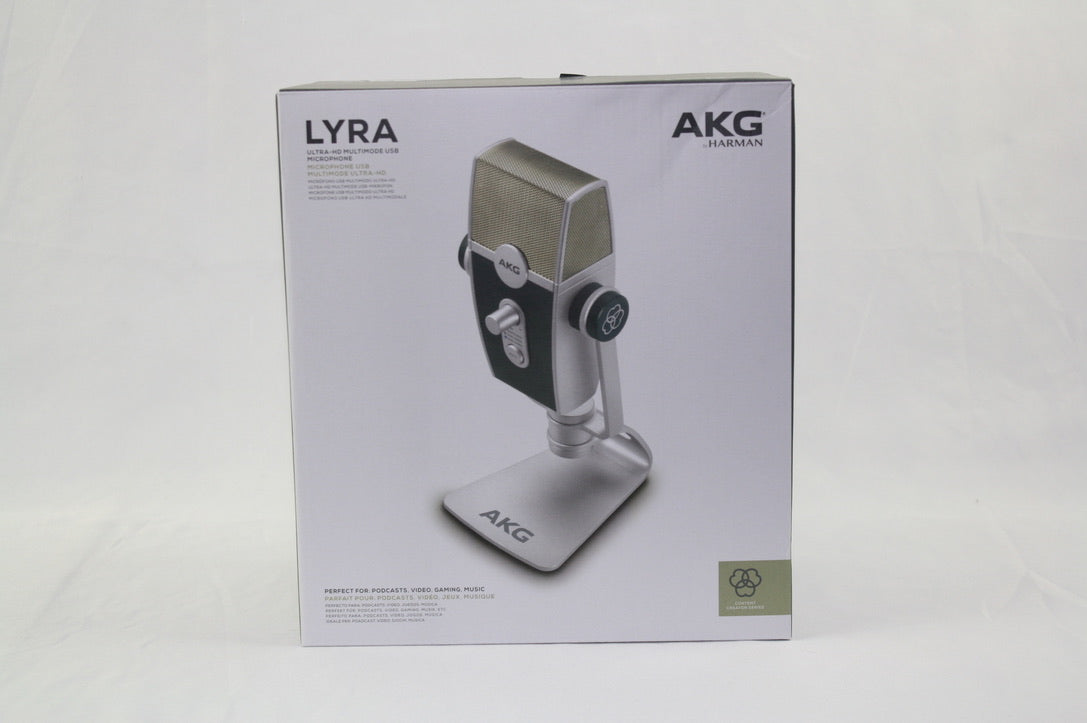 AKG Lyra C44 USB Studio/Podcast/Video/Gaming Microphone Ultra HD Audio by Harmon