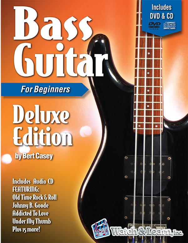Watch & Learn Bass Guitar Primer Deluxe Edition Book for Beginners