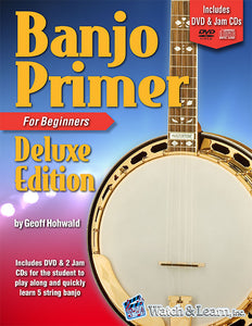 Watch & Learn Banjo Primer Deluxe Edition Book for Beginners
