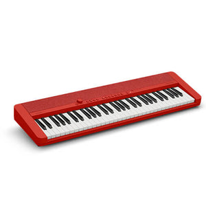 Casio Casiotone CT-S1RD Portable Digital Keyboard - Red with 61 full-size keys