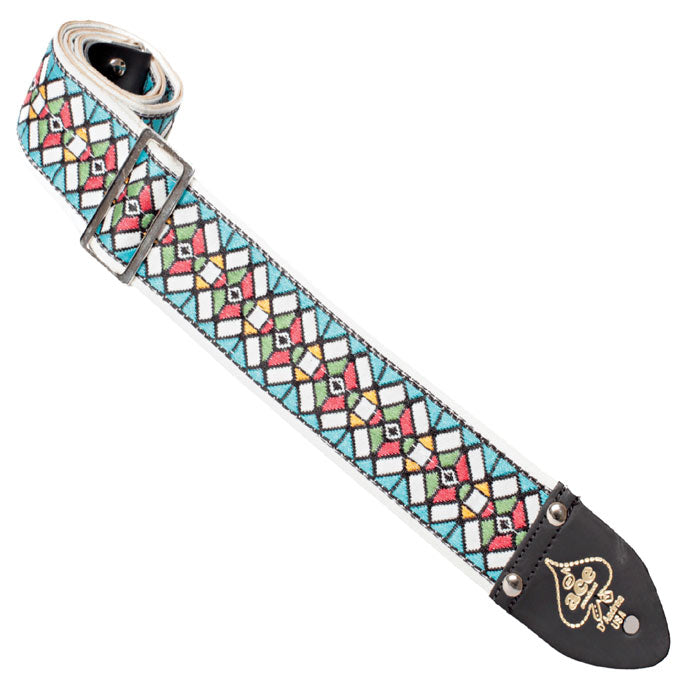 D'Andrea DN-ACE03 Reproduction of Vintage ACE Branded Guitar Strap Stained Glass