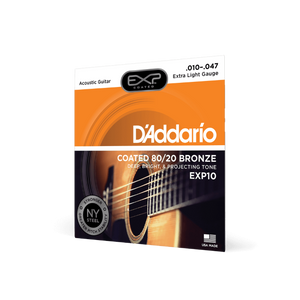 CLEARANCE D'Addario EXP Coated 80/20 Bronze Acoustic Guitar Strings 10-47