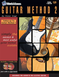 Watch & Learn Guitar Method Book 2 includes 2 CD's
