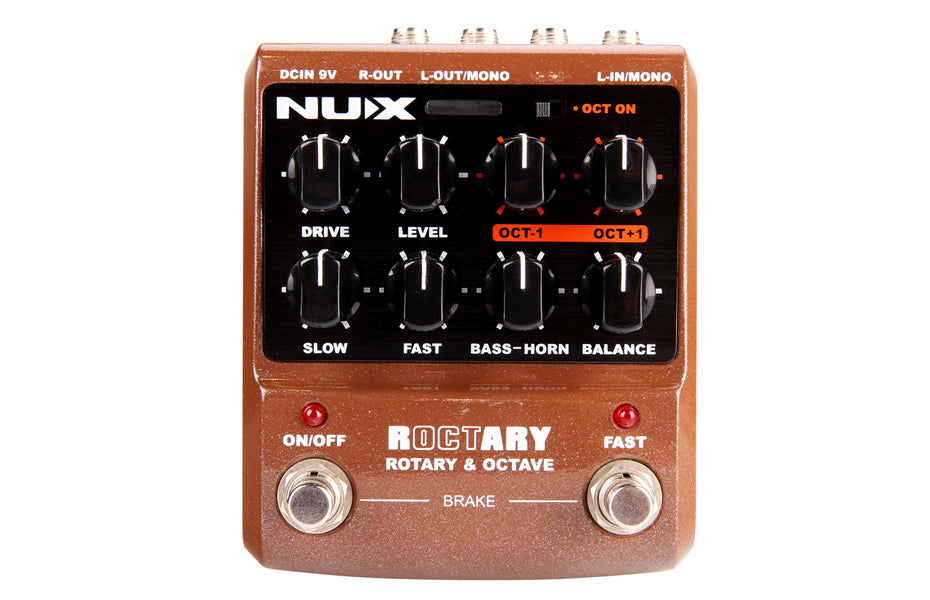 NUX Roctary Rotory Leslie Speaker & Poly-Octive Dual Switch Guitar Effects Pedal