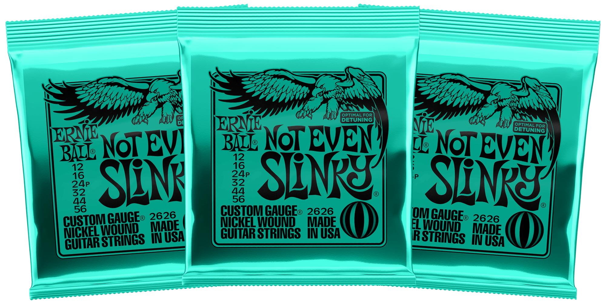 Authentic Ernie Ball Slinky Not Even Slinky 6-String Electric Guitar String Set