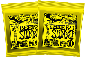 Authentic Ernie Ball Beefy Slinky 11-54 Electric Guitar String Set