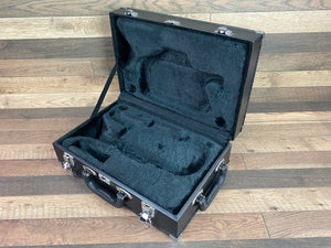 Used Professional Wood Cornet Case with 2 Handles Black