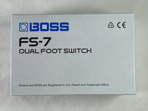 Boss FS-7 Space-Saving, Multifunctional Dual Footswitch Latch or Momentary Mode