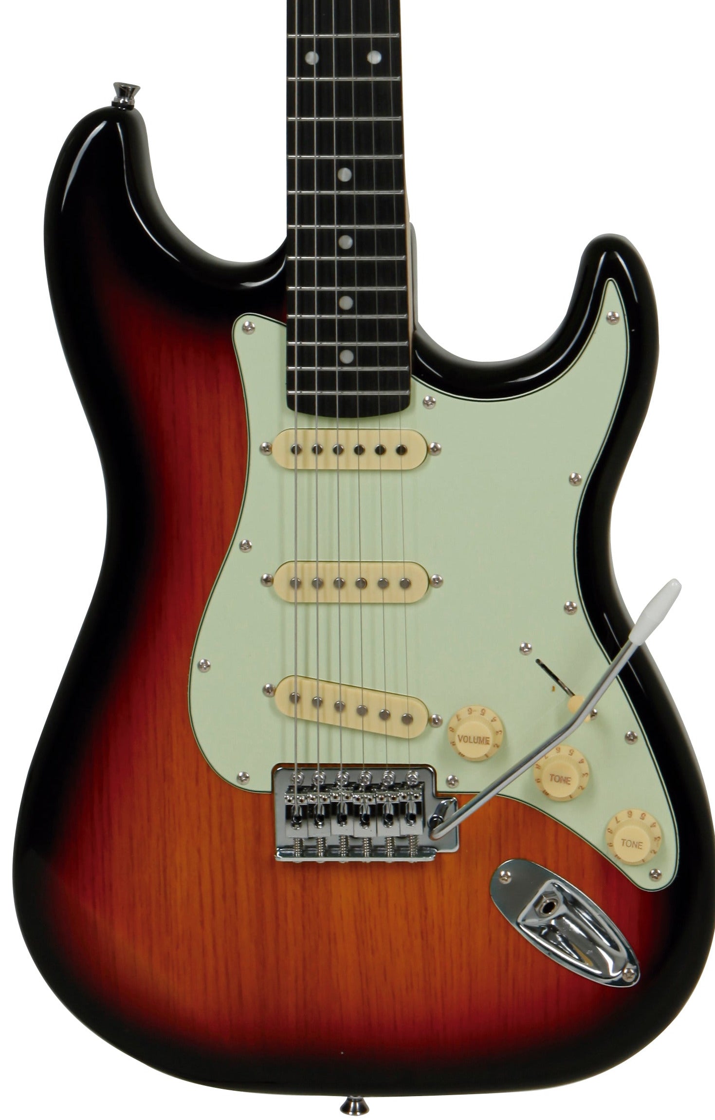 Tagima TG500-SB-DF/MG Strat Style Electric Guitar Right Handed Sunburst Finish