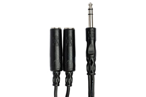 Hosa YPP-118 Y Cable 1/4 TRS to Dual 1/4 TRSF Headphone Splitter
