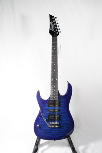 Ibanez GRX70QAL-TBB LEFT-HANDED 6-String Electric Guitar Transparent Blue Burst