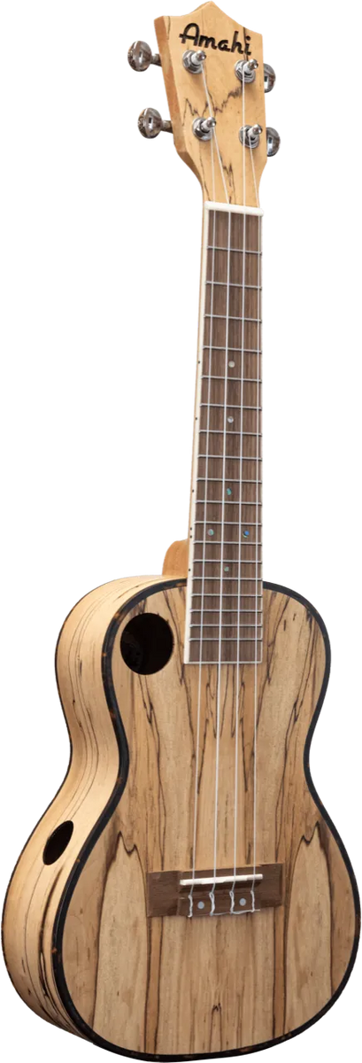 Amahi F770C 4 String Concert Ukulele with Spalted Maple Body Includes ...