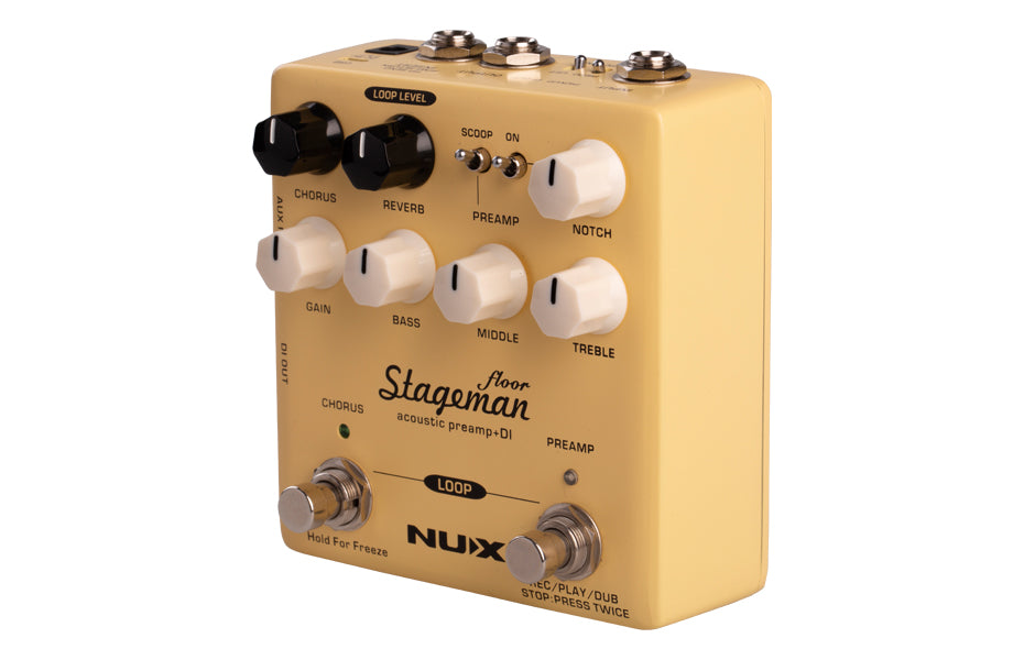 NUX NAP-5 Stageman Floor Acoustic Preamp+DI w/Digital Effects & Looper Function