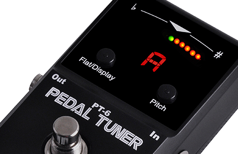 NUX PT-6 Chromatic Pedal Guitar Tuner with True Bypass Circuit and LED