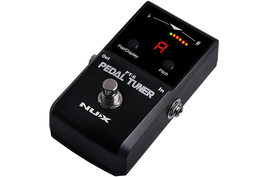 nux pedal tuner NUX PT-6 Chromatic Pedal Guitar Tuner with True Bypass Circuit and LED – Tegeler Music