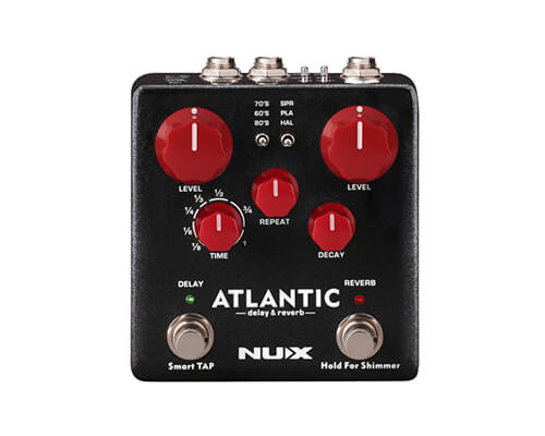 NUX NDR-5 Atlantic Delay & Reverb Pedal with Smart Tap Function