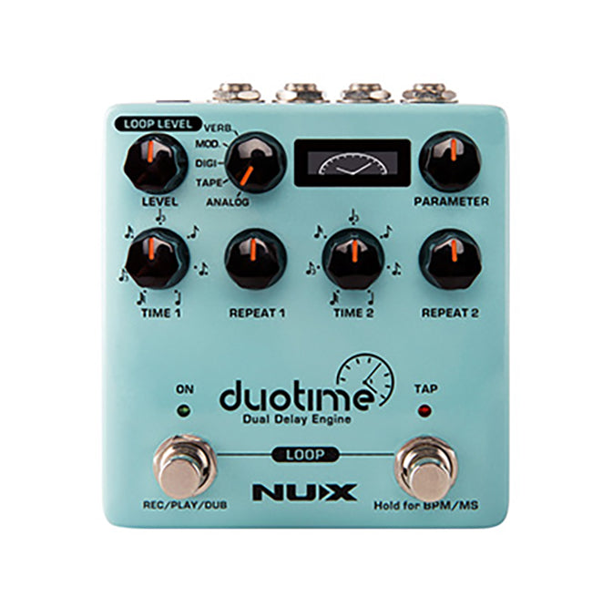 analog stereo delay pedal NUX NDD-6 Duotime Dual Delay Engine Stereo Delay Guitar Effects Pedal – Tegeler Music