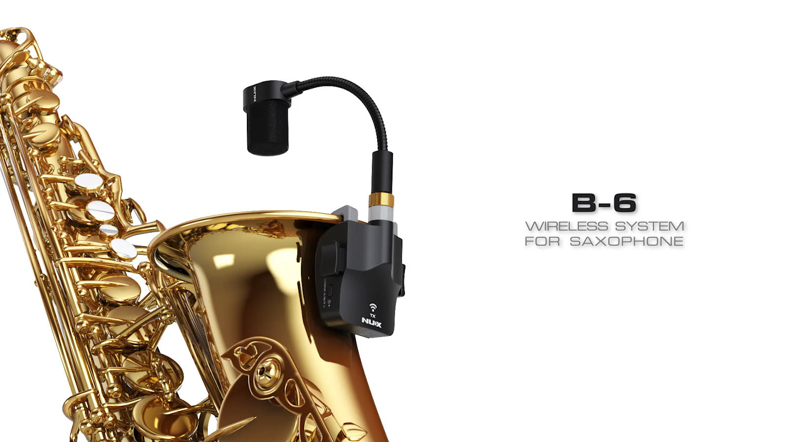 NUX B-6 B6S 2.4GHz Wireless System for Saxophone 24bit/44.1kHz Digital Audio