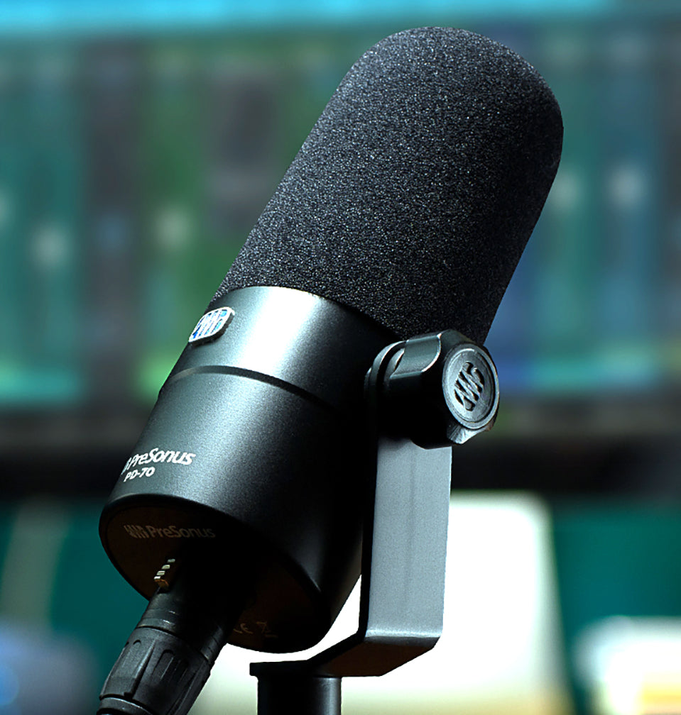 PreSonus PD-70 Pro Dynamic Broadcast Microphone for Studio & Podcasting -Black