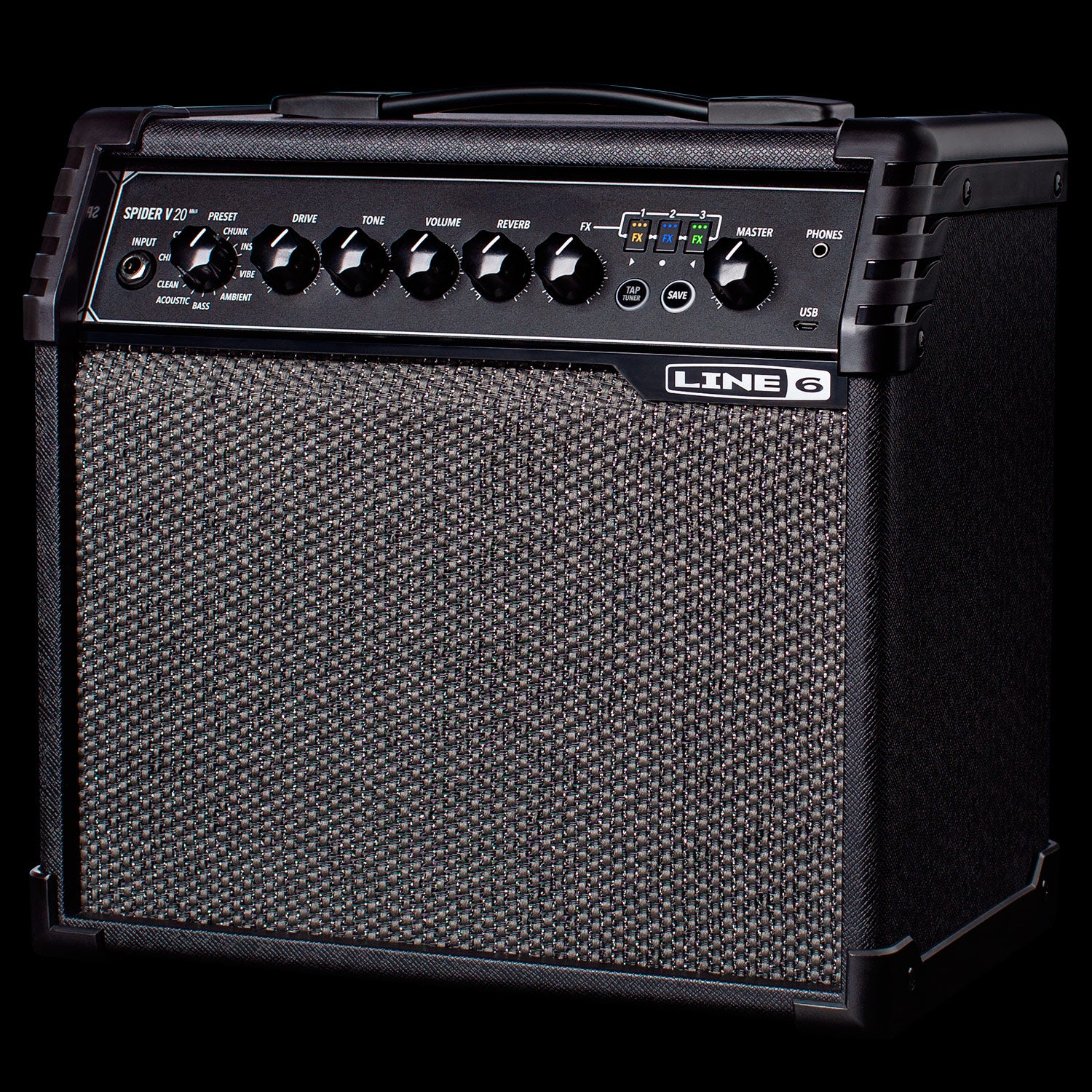 Line 6 Spider V 20 MkII 1X8 20 Watt Guitar Modeling Combo Amp with Effects