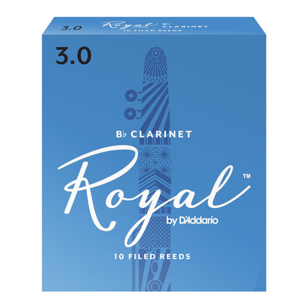 Rico Royal Clarinet Reeds – 10 Pack (Choose 2.5, 3, 3.5, 4)