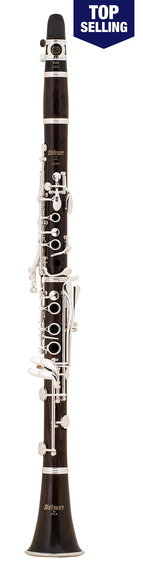 Selmer CL211 Bb Clarinet Slightly Used Grenadilla Wood Silver Plated Keys