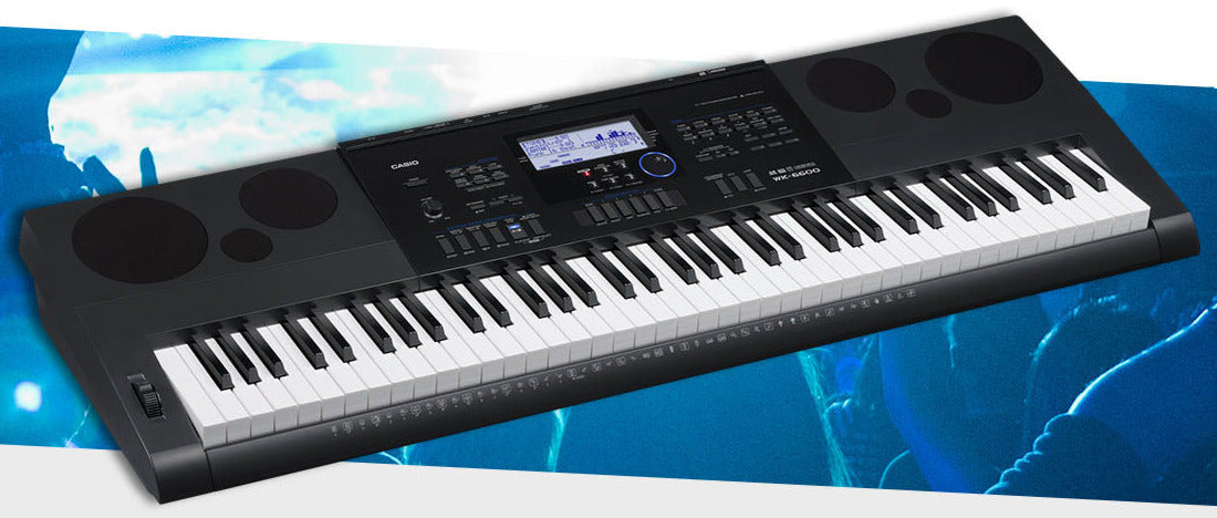 Casio WK-6600 Portable Workstation Keyboard w/76 Keys, Sequencer, Audio/Mic Input